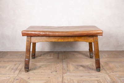 vintage-leather-top-dining-table